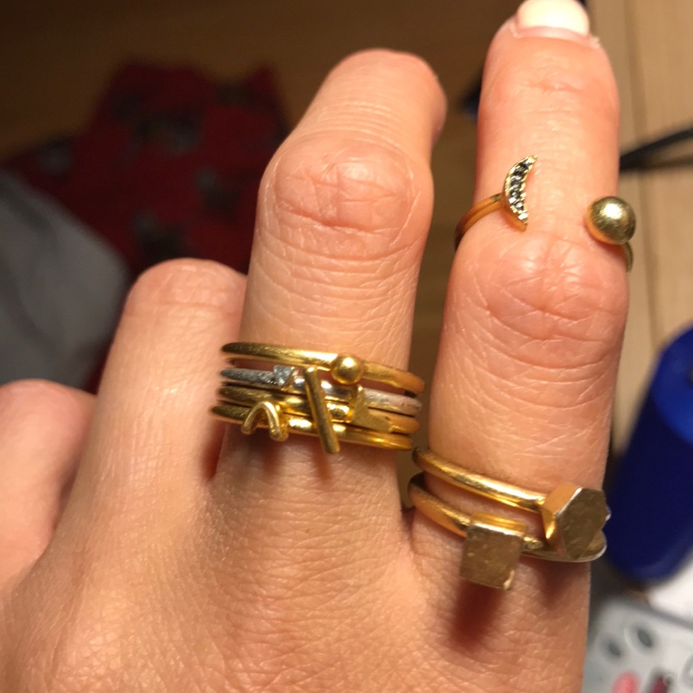 Various Madewell stacking rings Size 7 - Picture 2 of 2